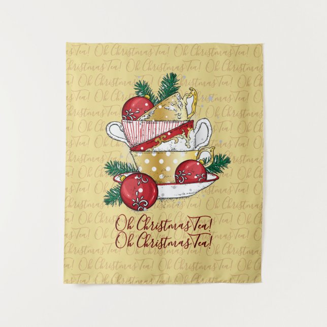 Oh Weihnachtstee! Wandteppich (Vorderseite)