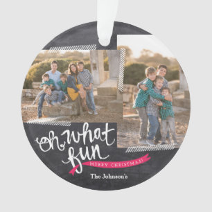 Oh welche Spaß-Feiertags-Band-Foto-Verzierung Ornament