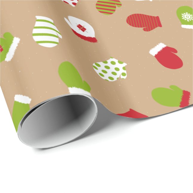 Oh welcher Spaß! Weihnachtshandschuh-Packpapier Geschenkpapier (Rolleneckpunkt)
