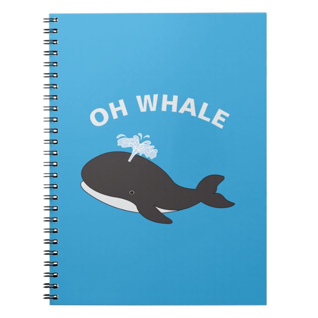Oh Whale Funny Ocean Animal Fish Pub Notizblock (Vorderseite)