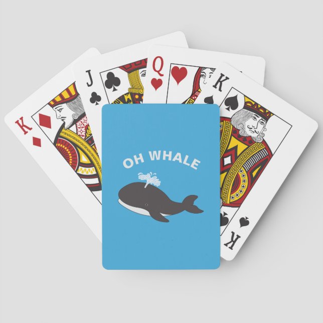 Oh Whale Funny Ocean Animal Fish Pub Spielkarten (Rückseite)