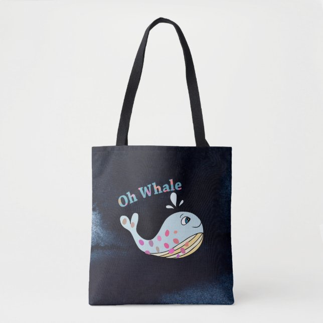 Oh Whale Süße Tier Funny Puns Typografy Art (Vorderseite)