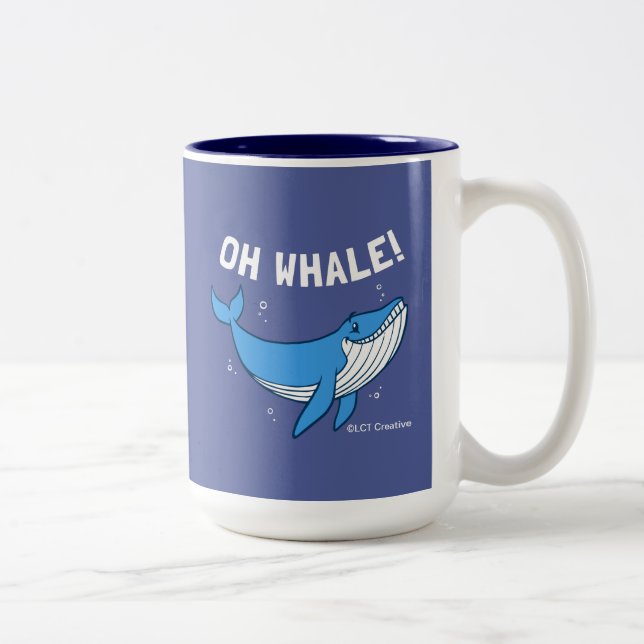Oh Whale Zweifarbige Tasse (Rechts)