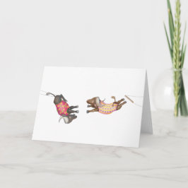 Oh what a circus! buffalo trapeze artists card karte