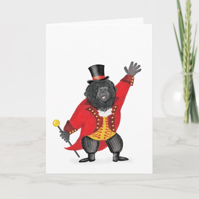 Oh what a circus! gorilla ringmaster card karte (Vorderseite)