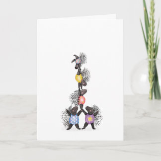 Oh what a circus! porcupine acrobats card karte