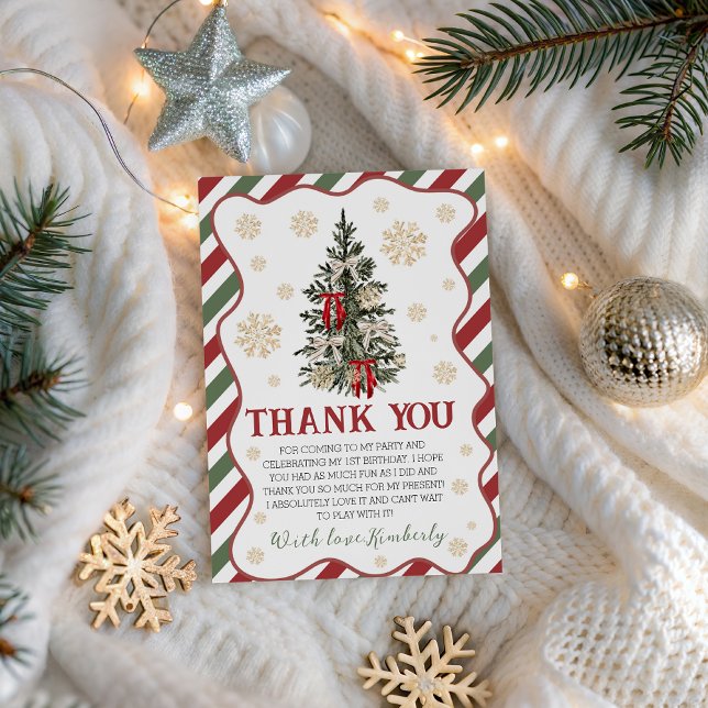 Oh What Fun Birthday Thank You Card Einladung (Von Creator hochgeladen)