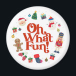 Oh What Fun Christmas Magnet<br><div class="desc">Was für ein Spaß! Die perfekte Art, während der magischen Feriensaison den Geburtstag Ihres Kleinen stilvoll zu feiern! Dieses bedruckbare Vorlagenpaket ist so konzipiert, dass die Geburtstagsparty Ihres Kindes im Winter unvergesslich wird. ・ Wenn Sie eine koordinierte Dekoration benötigen, Karo bitte meine passende Sammlung. Wenn Sie Fragen zu diesem Design...</div>