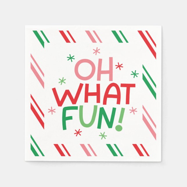 Oh What Fun Christmas Paper Napkin Serviette (Vorderseite)