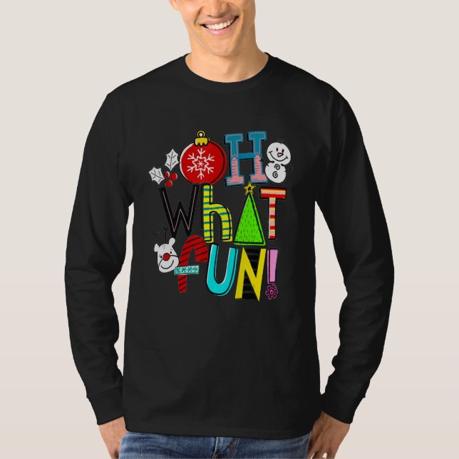 Oh What Fun Christmas Shirt With Wreath And Tree (Vorderseite)