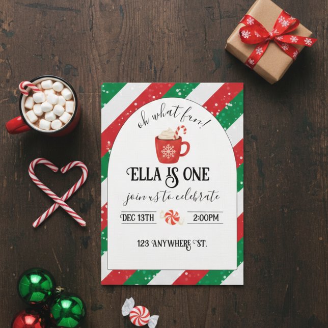 oh what fun! first birthday invitation einladung (Von Creator hochgeladen)