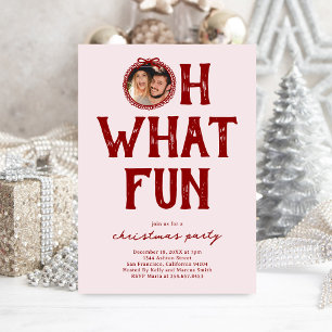 Oh What Fun Foto Weihnachtsfeier Einladung