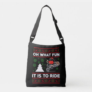 Oh What Fun It Is To Ride Santa Motocross Dirt Bik Tragetaschen Mit Langen Trägern