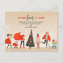 Oh What Fun It Wasn't Do-Over Christmas Holiday Postkarte