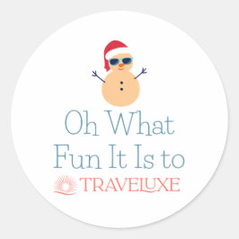 Oh What Fun Runder Aufkleber