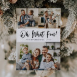 Oh What Fun Typografy Script Weihnachts-Foto Feiertagskarte<br><div class="desc">Spaß und moderne Weihnachtskarte mit vielen Fotos. Der handgeschriebene Schriftzeichen-Text sagt "Oh,  was Spaß!" im schwarzen Pinselstrich. Sie können drei Fotos auf dieser Karte hinzufügen.</div>