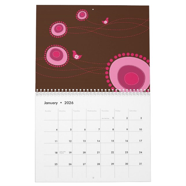 Oh Whimsical! Benutzerdefinierter Flexi-Kalender 2 Kalender (Jan 2026)