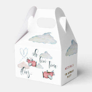 Oh, wie die Zeit fliegt Retro Flugzeug Junge Gebur Geschenkschachtel