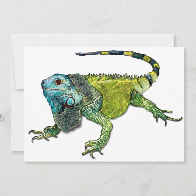 Oh, wie Leguan Zuhause gehen Einladung (Vorderseite)