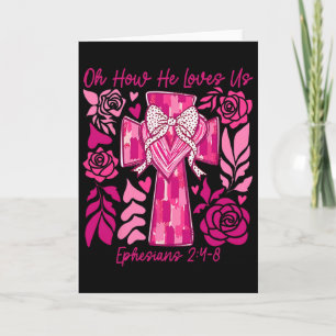 Oh wie sehr er uns liebt Boho Valentinstag Christl Karte