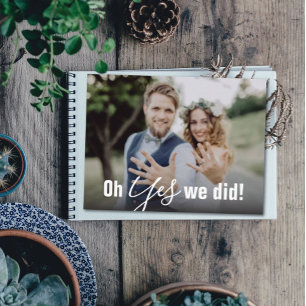 Oh Yes We Did Wedding Announcement Ankündigungspostkarte