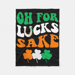 Oh zum Glück Groovy Shamrock Klee St. Patrick Fleecedecke