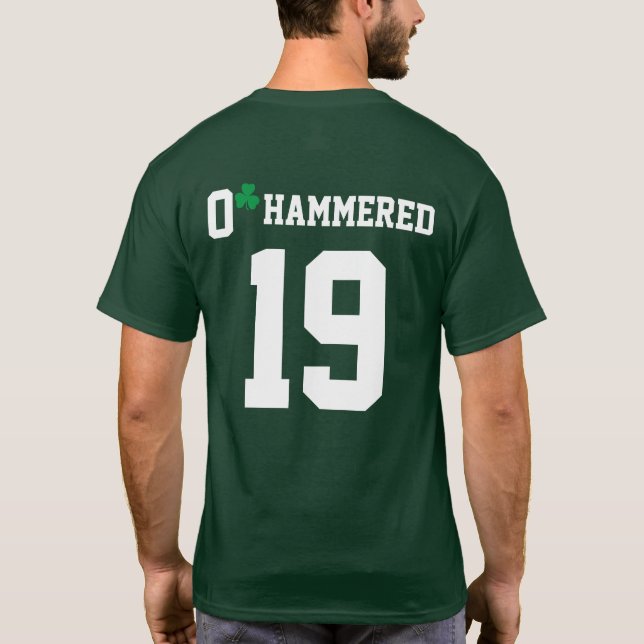 O'HAMMERED St Patrick Tagestrinkendes Team-Shirt T-Shirt (Rückseite)