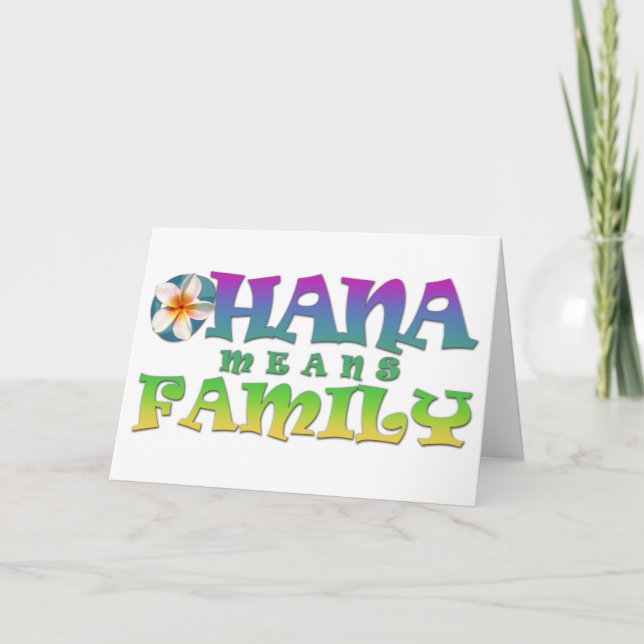 Ohana bedeutet Familie - Jeder Anlass Blank Card Karte (Vorderseite)