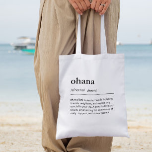 Ohana Definition Hawaiianisches Wort Familienliebe Tragetasche