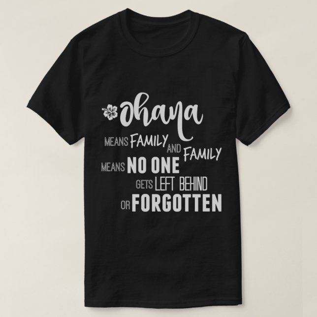 Ohana in weißem Essential-T - Shirt (Design vorne)