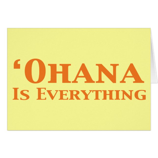 Ohana ist alles Geschenke (Vorderseite (Horizontal))