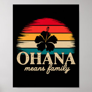 Ohana Means Family Hawaii Sommerurlaub Urlaub Poster