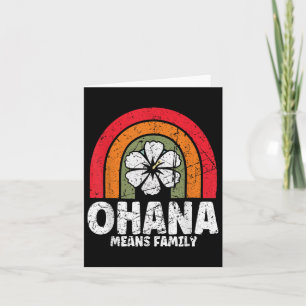 Ohana Means Family Hawaii Summer Palm Trees Beach Karte