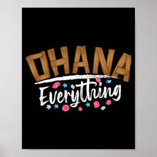 Ohana über alles _ lustiges Hawaii Familie zuerst Poster