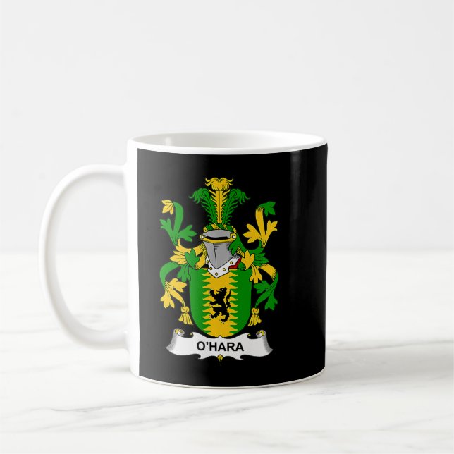 O'Hara Coat of Arms Familienwappen Kaffeetasse (Links)
