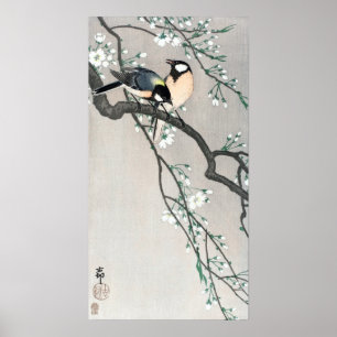 Ohara Koson Birds auf der Zweigstelle Cherry Poster