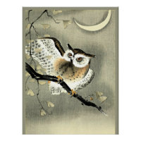 Ohara Koson: Eilkuchen auf einem Baumzweig