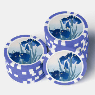 Ohara Koson Vintage Japanische Kunst Blaue Schwert Pokerchips