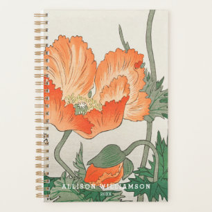 Ohara Koson - Vintage japanische Orange Poppy Blum Planer