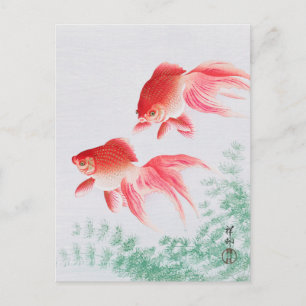 ohara kosons japanisches Gemälde postcard,小 原 古 邨  Postkarte