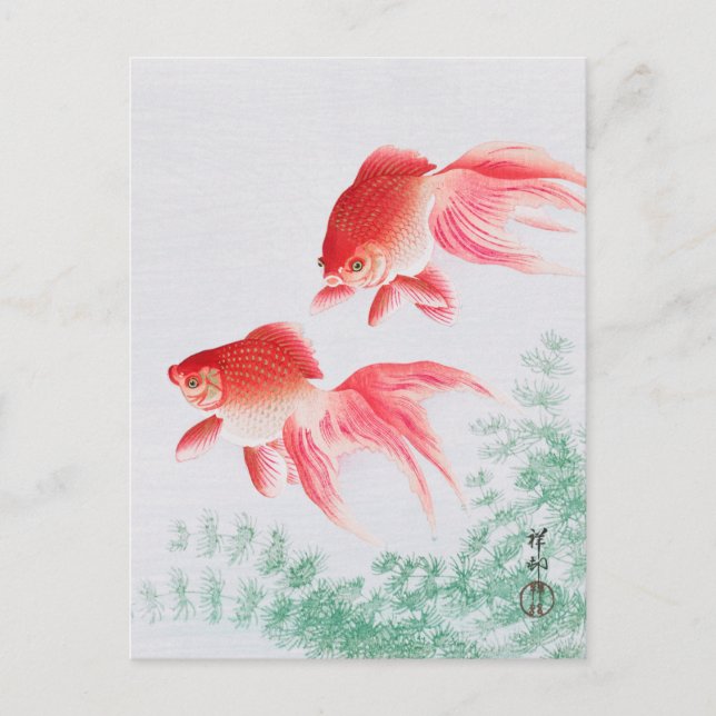 ohara kosons japanisches Gemälde postcard,小 原 古 邨  Postkarte (Vorderseite)