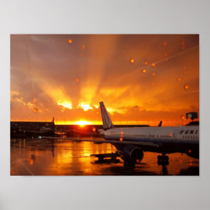 O'Hare-Sonnenuntergang-Plakat Poster