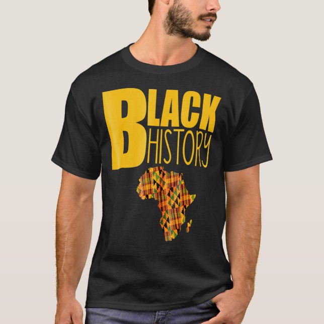 Oheneba Apparel Black History Africa Kente Pattern T-Shirt (Vorderseite)
