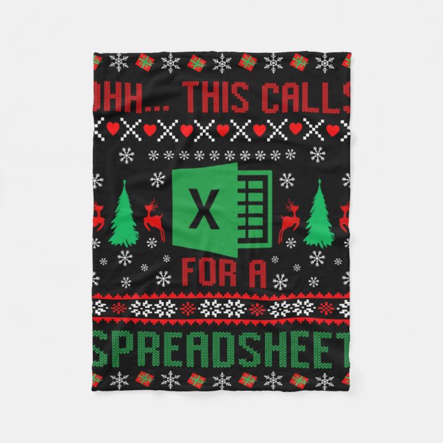 Ohh...das erfordert ein Spreadsheet Weihnachten  Fleecedecke (Vorderseite)