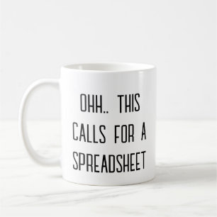 Ohh Das ist ein Fall für eine Tabelle, Data Analys Kaffeetasse