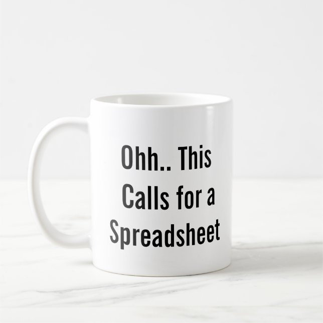 Ohh Das ist ein Fall für eine Tabelle, Kontrollfre Kaffeetasse (Links)