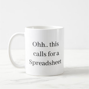 Ohh Das ist ein Fall für eine Tabelle, Lustige Fin Kaffeetasse