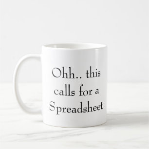 Ohh, das ist ein Fall für eine Tabelle, Lustiger B Kaffeetasse