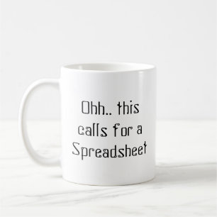 Ohh das ist ein Fall für eine Tabelle, Lustiger Bu Kaffeetasse