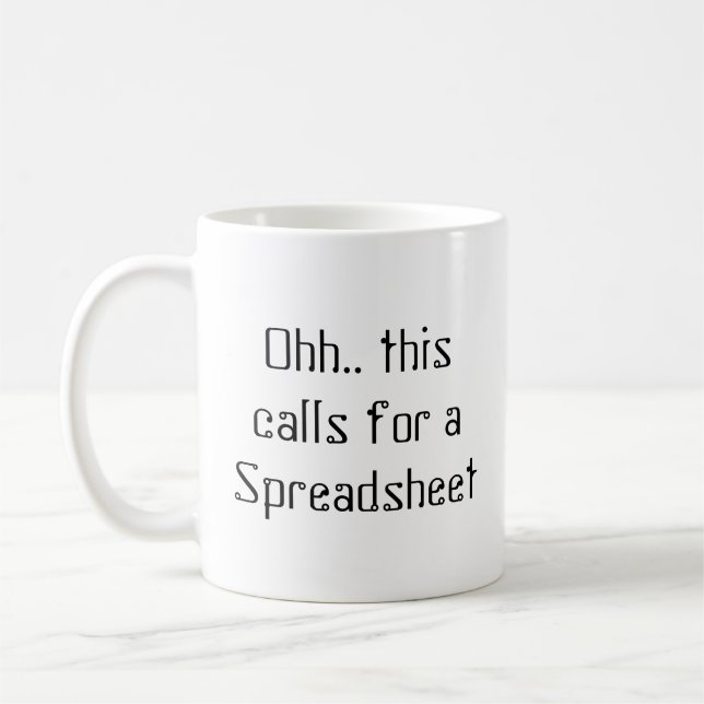 Ohh das ist ein Fall für eine Tabelle, Lustiger Bu Kaffeetasse (Links)